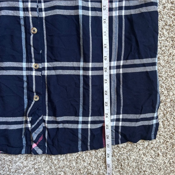 Motherhood Maternity Navy Pink Plaid Shirt Button Down Flannel Casual Medium - Picture 6 of 6